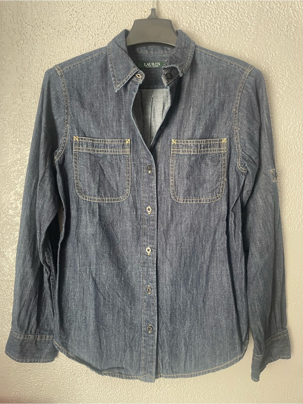 Ralph Lauren Dark Blue Denim Button-Down Shirt